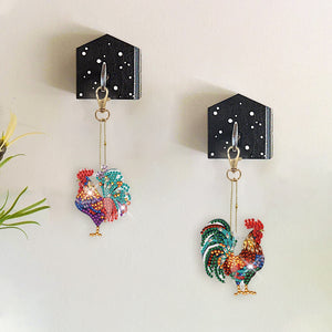 DIY Diamond Art Keychains Diamond Mosaic Kit Point Drill Key Ring (GJ037)