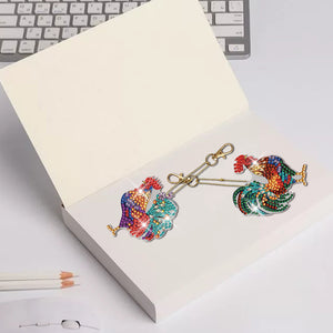 DIY Diamond Art Keychains Diamond Mosaic Kit Point Drill Key Ring (GJ037)