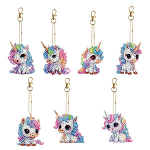 DIY Diamond Art Keychains Diamond Mosaic Kit Point Drill Key Ring (GJ039)