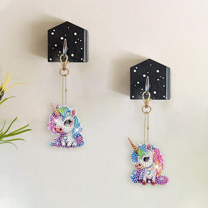 DIY Diamond Art Keychains Diamond Mosaic Kit Point Drill Key Ring (GJ039)
