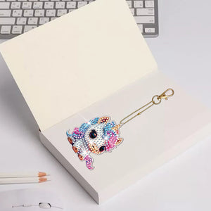 DIY Diamond Art Keychains Diamond Mosaic Kit Point Drill Key Ring (GJ039)