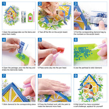 Load image into Gallery viewer, DIY Diamond Art Keychains Diamond Mosaic Kit Point Drill Key Ring (GJ039)
