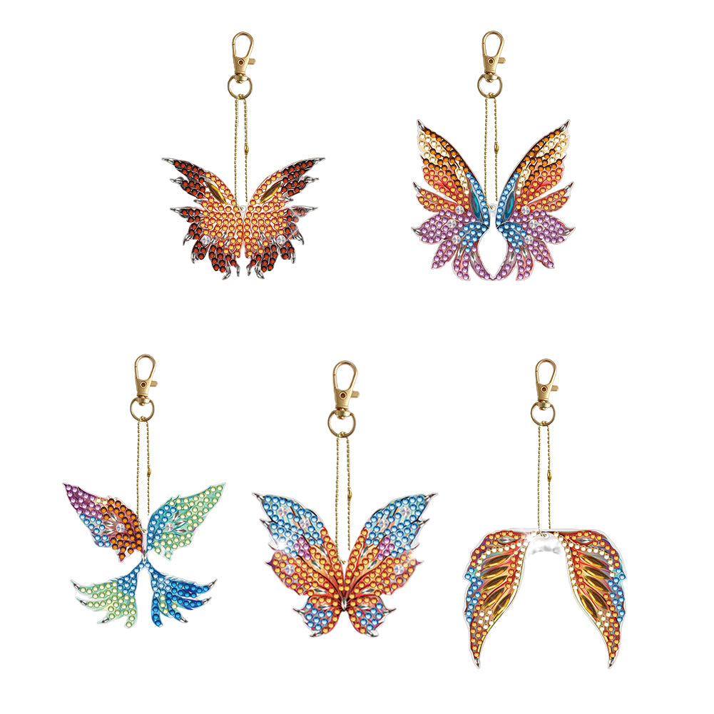 DIY Diamond Art Keychains Diamond Mosaic Kit Point Drill Key Ring (GJ040-1)