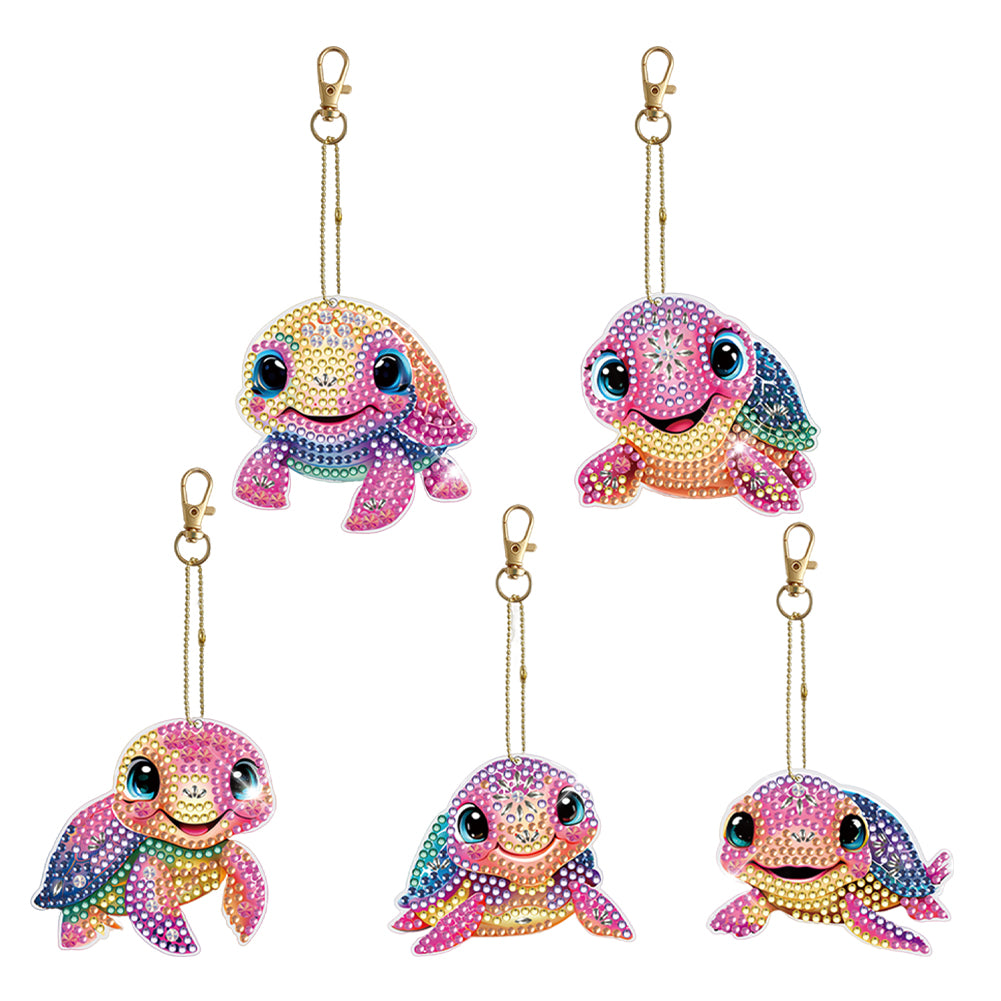 DIY Diamond Art Keychains Diamond Mosaic Kit Point Drill Key Ring (GJ041)