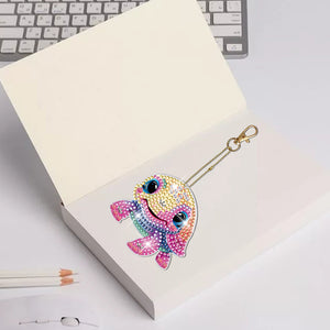 DIY Diamond Art Keychains Diamond Mosaic Kit Point Drill Key Ring (GJ041)