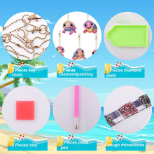 Load image into Gallery viewer, DIY Diamond Art Keychains Diamond Mosaic Kit Point Drill Key Ring (GJ041)

