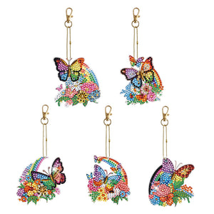 DIY Diamond Art Keychains Diamond Mosaic Kit Point Drill Key Ring (GJ042)