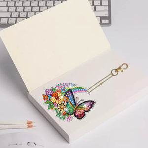 DIY Diamond Art Keychains Diamond Mosaic Kit Point Drill Key Ring (GJ042)