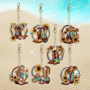 DIY Diamond Art Keychains Diamond Mosaic Kit Point Drill Key Ring (GJ043)