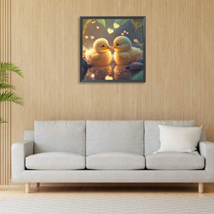 Love Duckling 30*30CM(Canvas) Full Round Drill Diamond Painting