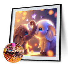 Load image into Gallery viewer, Love Baby Elephant 30*30CM(Canvas) Full Round Drill Diamond Painting
