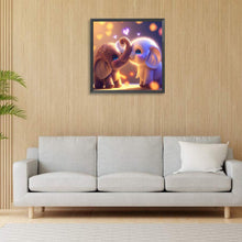 Load image into Gallery viewer, Love Baby Elephant 30*30CM(Canvas) Full Round Drill Diamond Painting
