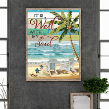 Load image into Gallery viewer, Summer Beach 30*40CM(Canvas) Partial Special Shaped Drill Diamond Painting
