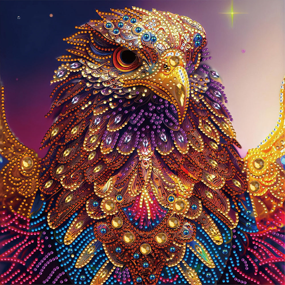 Handsome Eagle 30*30CM(Canvas) Partial Special Shaped Drill Diamond Painting