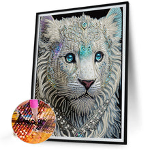 Load image into Gallery viewer, White Tiger 30*40CM(Canvas) Partial Special Shaped Drill Diamond Painting
