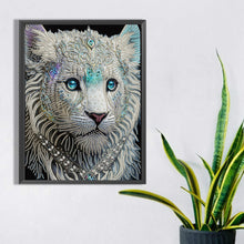 Load image into Gallery viewer, White Tiger 30*40CM(Canvas) Partial Special Shaped Drill Diamond Painting
