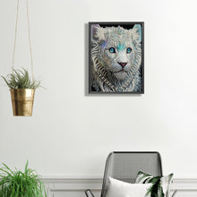 Load image into Gallery viewer, White Tiger 30*40CM(Canvas) Partial Special Shaped Drill Diamond Painting
