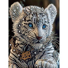 Load image into Gallery viewer, Little White Tiger 30*40CM(Canvas) Partial Special Shaped Drill Diamond Painting
