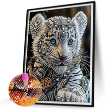 Load image into Gallery viewer, Little White Tiger 30*40CM(Canvas) Partial Special Shaped Drill Diamond Painting
