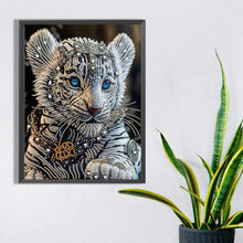 Load image into Gallery viewer, Little White Tiger 30*40CM(Canvas) Partial Special Shaped Drill Diamond Painting
