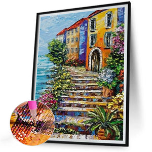 Landscape 30*40CM(Canvas) Full Round Drill Diamond Painting