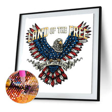 Load image into Gallery viewer, American Flag Eagle 30*30CM(Canvas) Full Round Drill Diamond Painting
