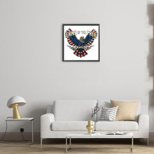 Load image into Gallery viewer, American Flag Eagle 30*30CM(Canvas) Full Round Drill Diamond Painting
