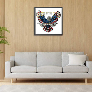 American Flag Eagle 30*30CM(Canvas) Full Round Drill Diamond Painting