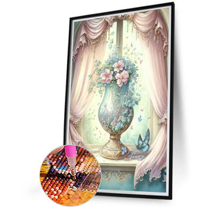 Flower Goblet 20*30CM(Picture) Full Square Drill Diamond Painting