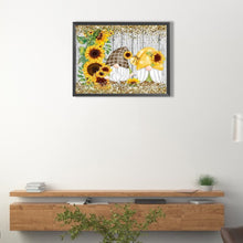 Load image into Gallery viewer, Sunflower Gnome 40*30CM(Canvas) Full Round Drill Diamond Painting
