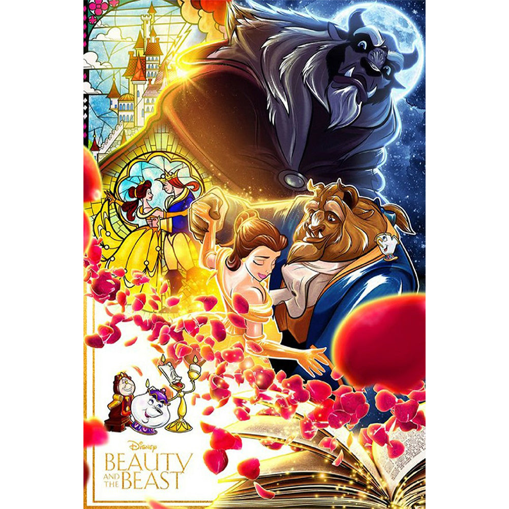 Beauty And The Beast 30*40CM(Canvas) Full Round Drill Diamond Painting