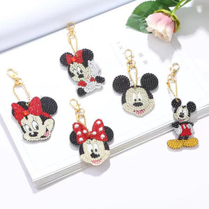 5pcs Double Side Diamond Art Keychain 5D Special-shaped Drill Gifts (B04)