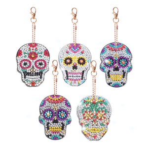 5pcs Double Side Diamond Art Keychain 5D Special-shaped Drill Gifts (B05)