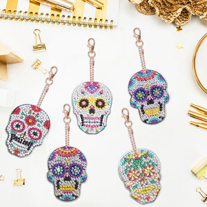 5pcs Double Side Diamond Art Keychain 5D Special-shaped Drill Gifts (B05)