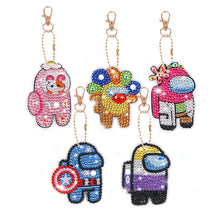 Load image into Gallery viewer, 5pcs Double Side Diamond Art Keychain 5D Special-shaped Drill Gifts (B08)
