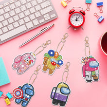 Load image into Gallery viewer, 5pcs Double Side Diamond Art Keychain 5D Special-shaped Drill Gifts (B08)
