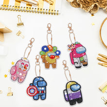 Load image into Gallery viewer, 5pcs Double Side Diamond Art Keychain 5D Special-shaped Drill Gifts (B08)
