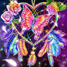 Load image into Gallery viewer, Butterfly Love Dream Catcher 30*30CM(Canvas) Full Round Drill Diamond Painting
