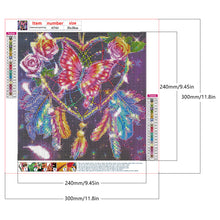 Load image into Gallery viewer, Butterfly Love Dream Catcher 30*30CM(Canvas) Full Round Drill Diamond Painting
