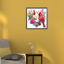 Load image into Gallery viewer, Love Wreath Bird 30*30CM(Canvas) Full Round Drill Diamond Painting
