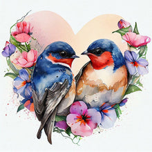 Load image into Gallery viewer, Love Wreath Bird 30*30CM(Canvas) Full Round Drill Diamond Painting
