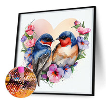 Load image into Gallery viewer, Love Wreath Bird 30*30CM(Canvas) Full Round Drill Diamond Painting
