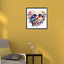 Load image into Gallery viewer, Love Wreath Bird 30*30CM(Canvas) Full Round Drill Diamond Painting
