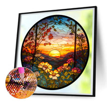 Load image into Gallery viewer, Sunset And Sunflowers 30*30CM(Canvas) Full Round Drill Diamond Painting
