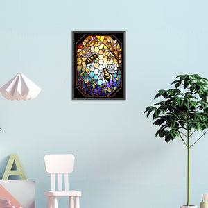 Bee Glass Painting 30*40CM(Canvas) Full Round Drill Diamond Painting