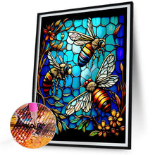 Load image into Gallery viewer, Bee Glass Painting 30*40CM(Canvas) Full Round Drill Diamond Painting
