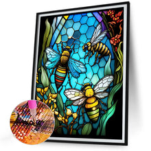 Load image into Gallery viewer, Bee Glass Painting 30*40CM(Canvas) Full Round Drill Diamond Painting
