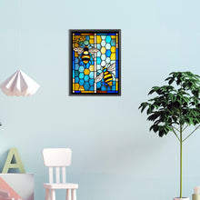 Load image into Gallery viewer, Bee Glass Painting 30*40CM(Canvas) Full Round Drill Diamond Painting

