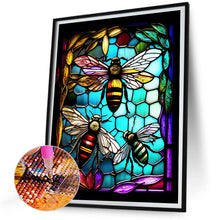 Load image into Gallery viewer, Bee Glass Painting 30*40CM(Canvas) Full Round Drill Diamond Painting
