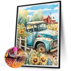 Tractor 30*40CM(Canvas) Full Round Drill Diamond Painting